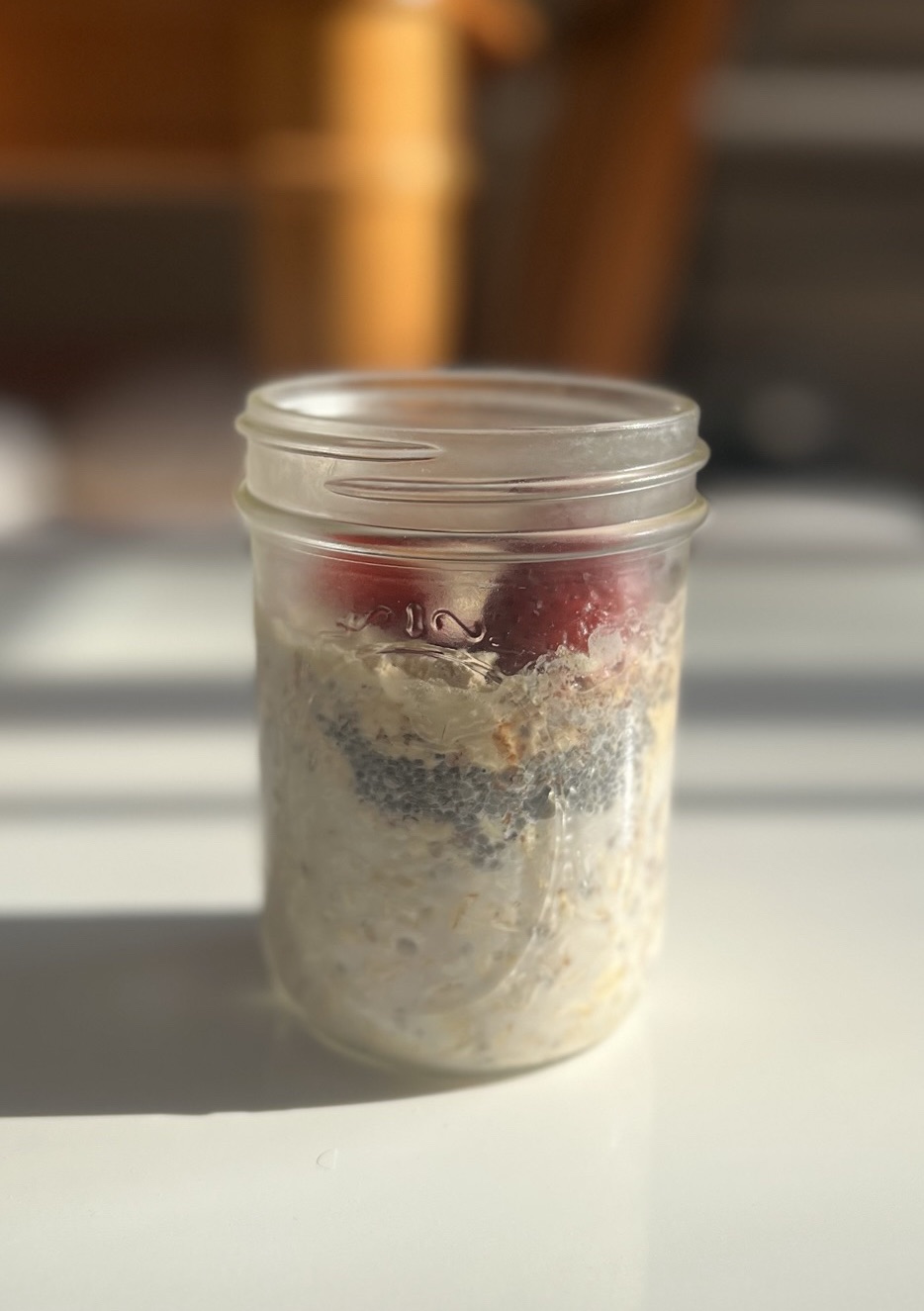 Strawberry Chia Protein Overnight&nbsp;Oats