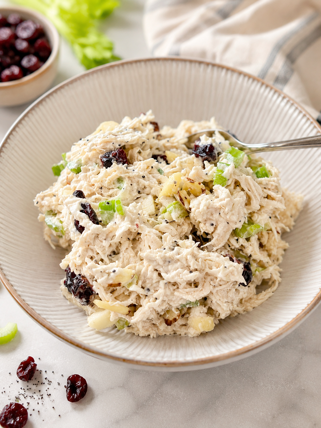 Sweet Cranberry Poppy Seed Chicken Salad